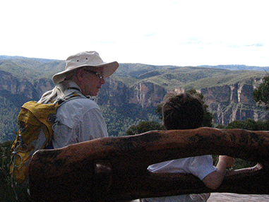 with margaret at blue mtns